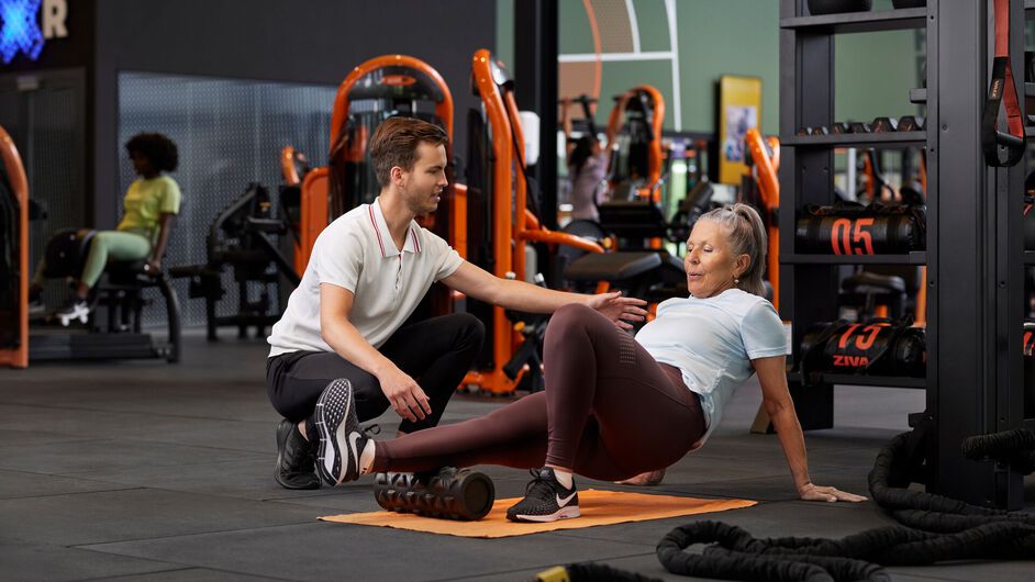 Physical Therapy by professional in a gym